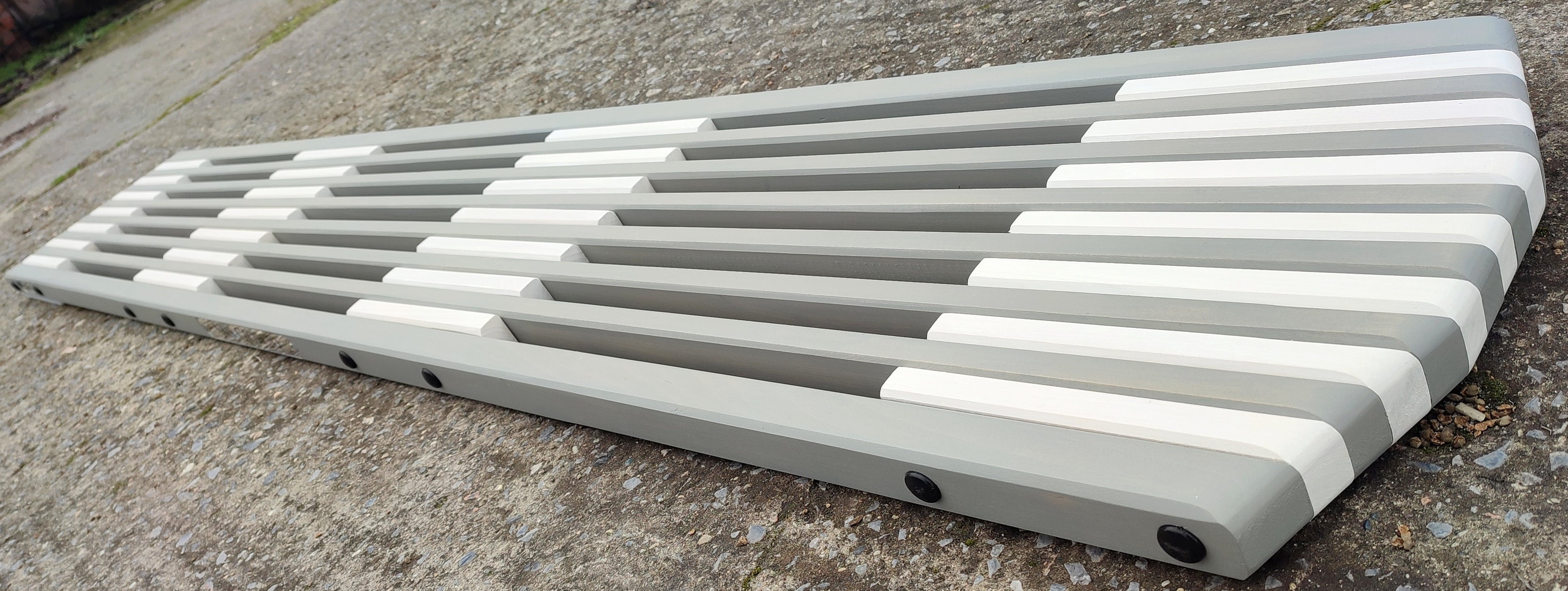 Executive Gangway – Premium Wooden Gangway for Yachts Grey/White