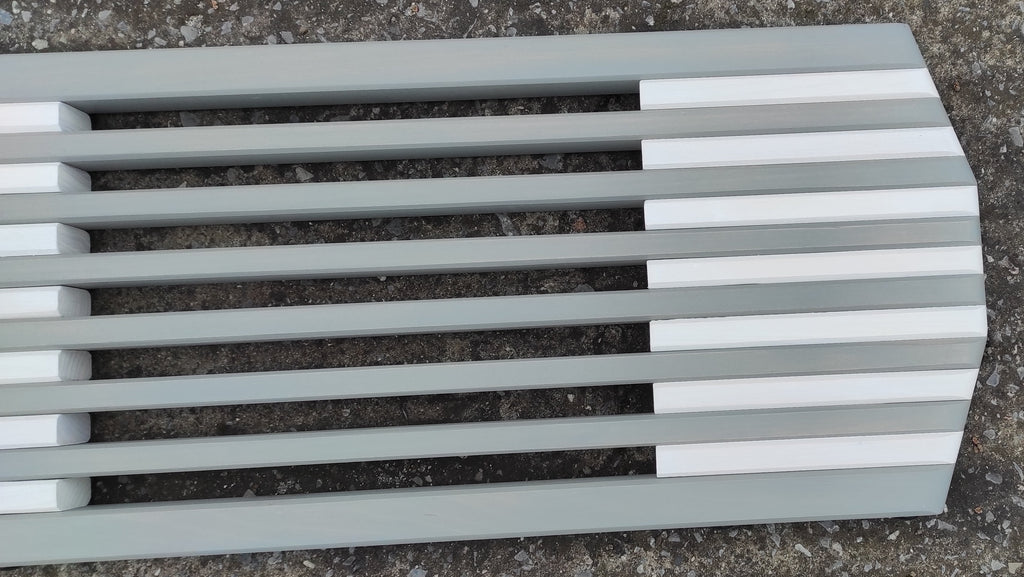 Boat Gangway 2.5m - wooden passerelle -  grey/white - beautiful colors 