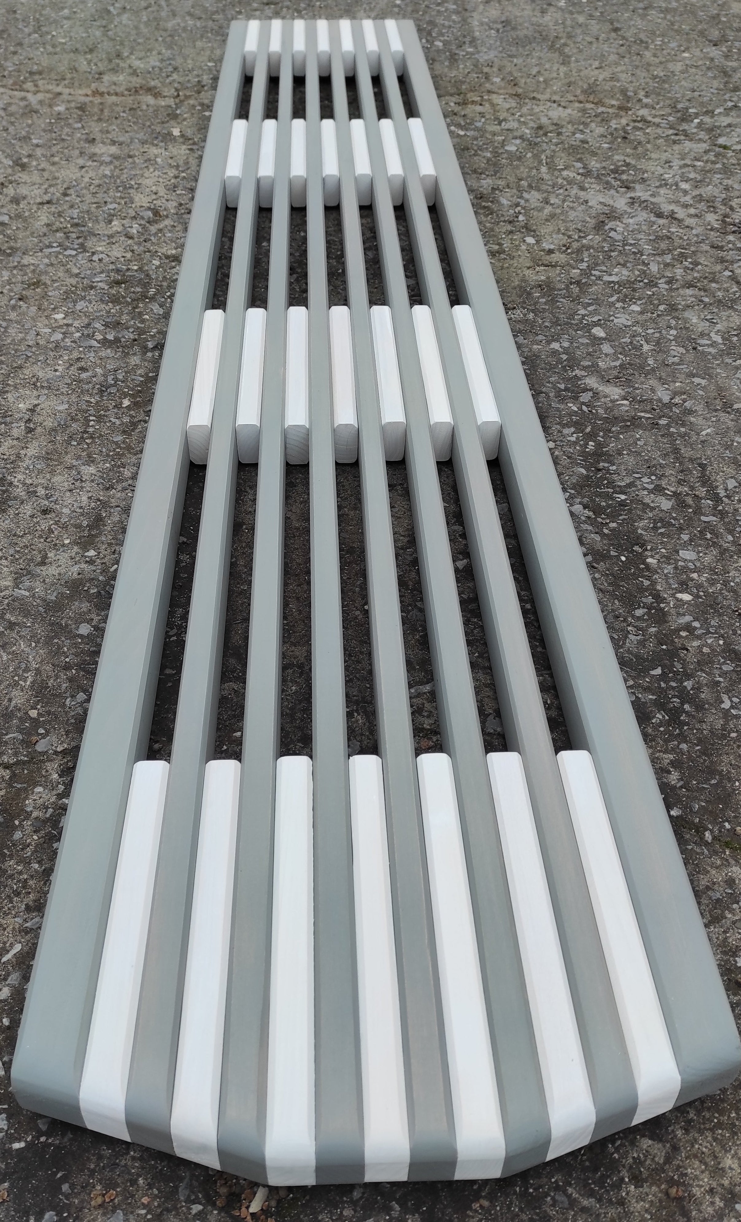 Executive Gangway – Premium Wooden Gangway for Yachts Grey/White